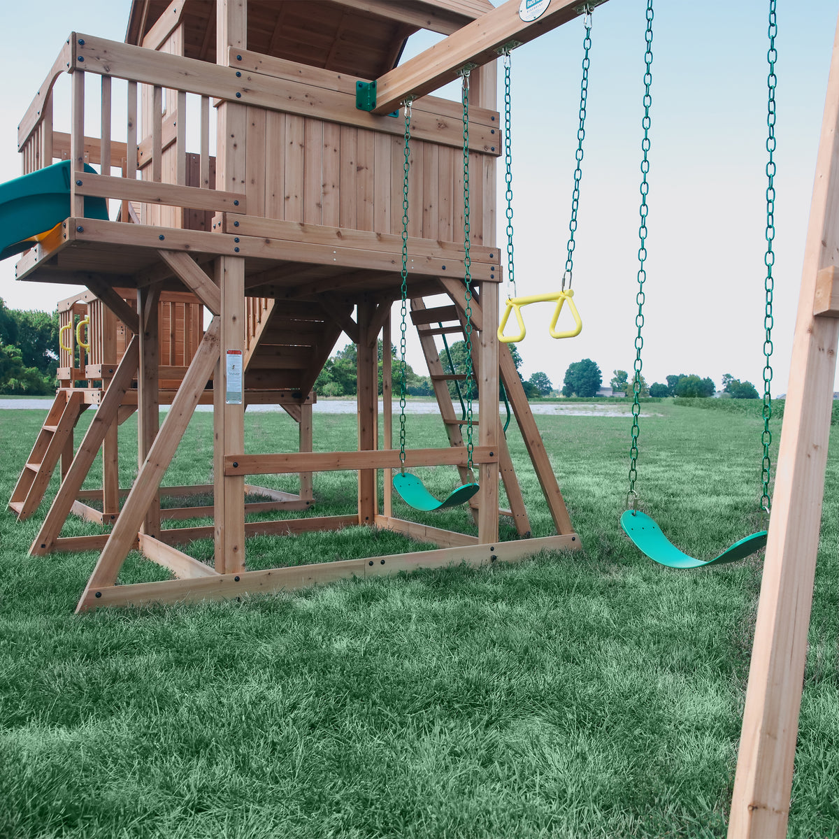 Malibu Wooden Swing Set for Kids Backyard Discovery