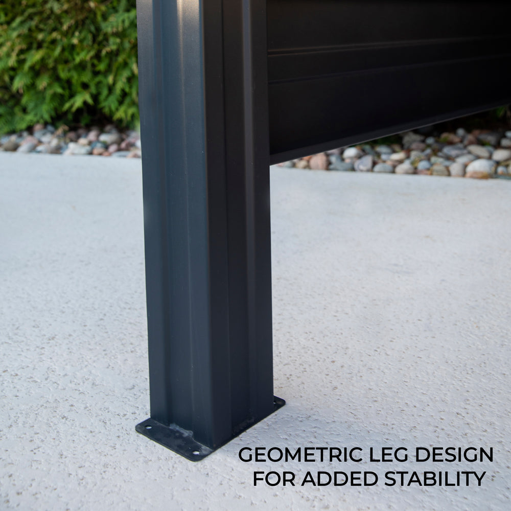 Rockport XL Steel Grill Gazebo - geometric leg design for added Stability
