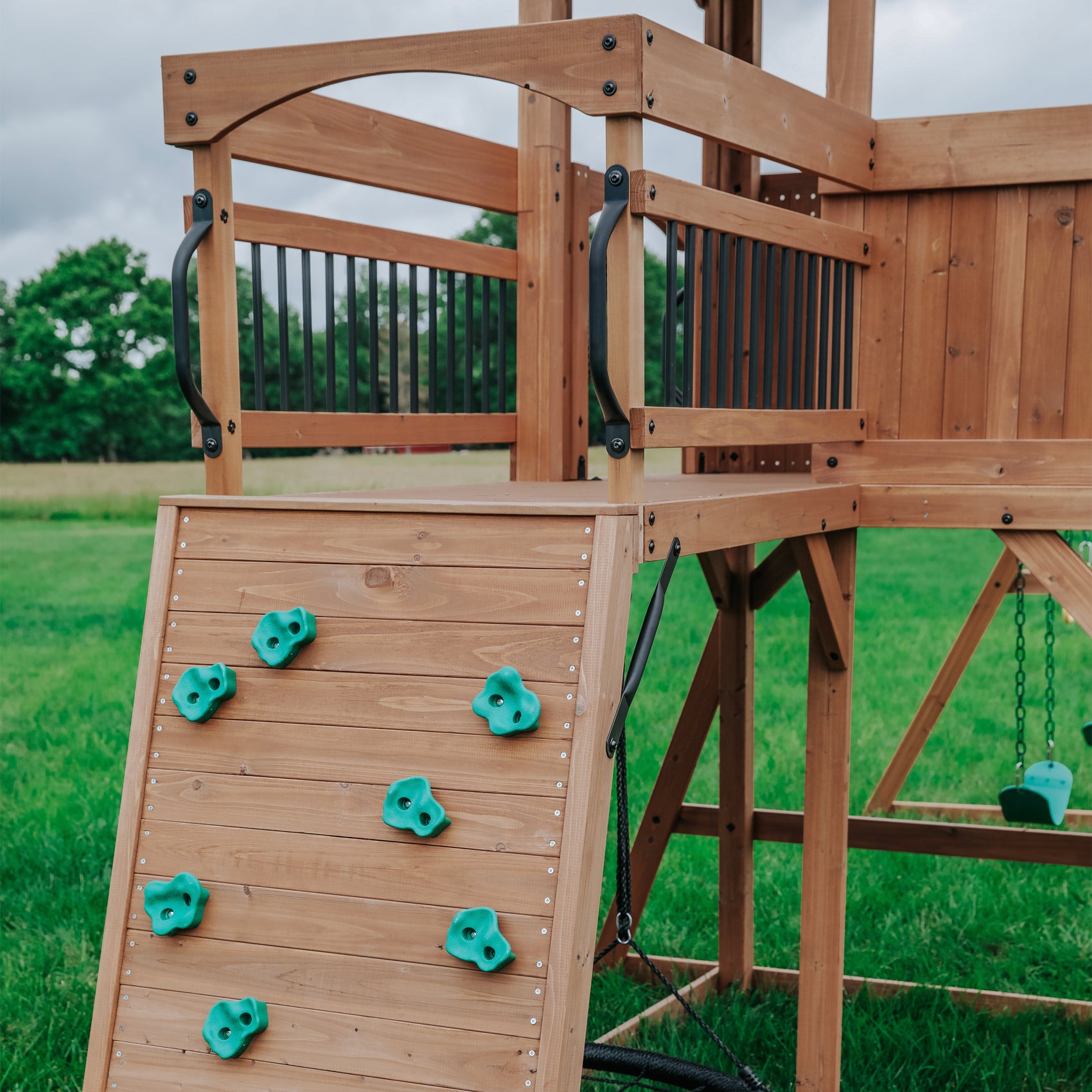 Sterling Point Swing Set Rock Wall