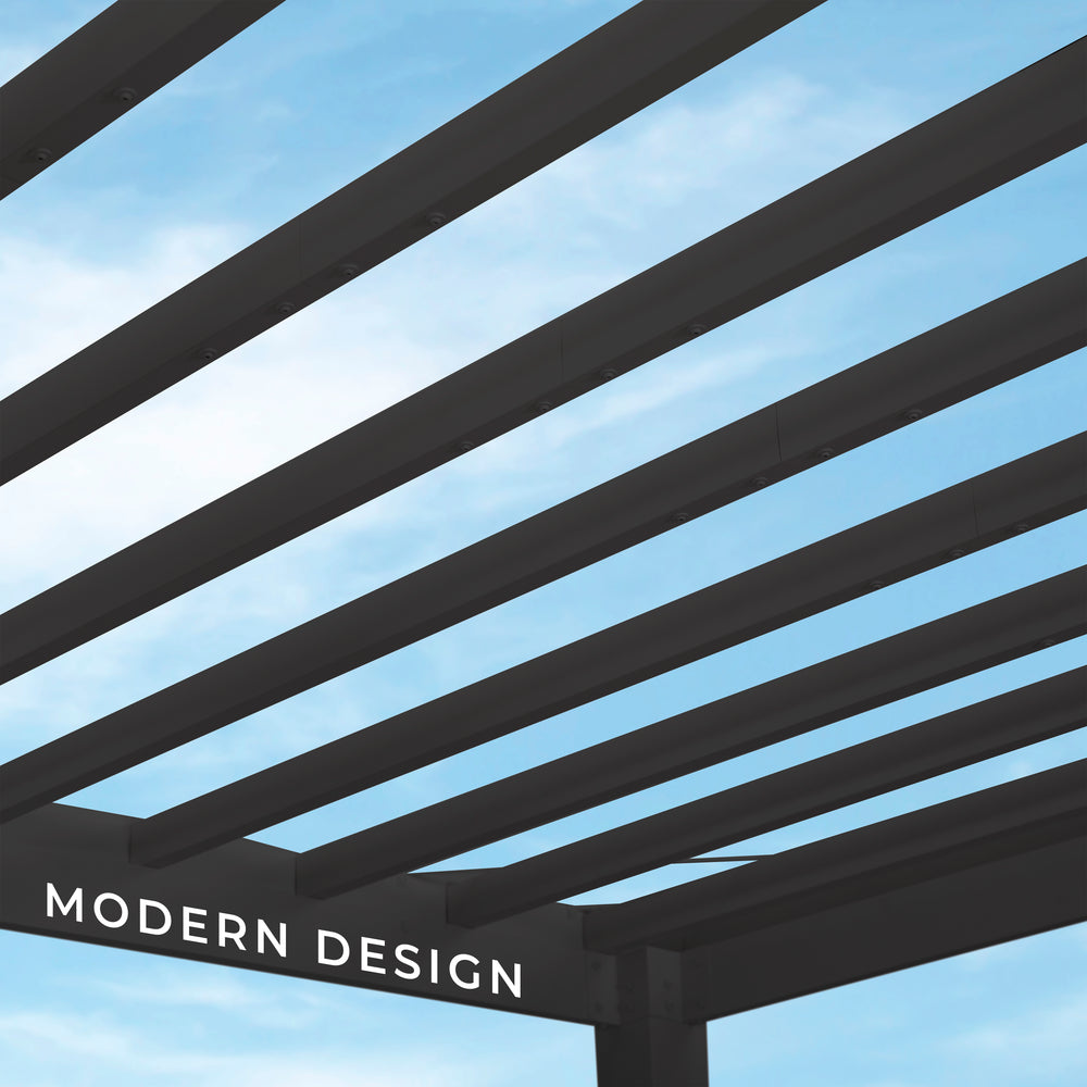 14x12 Trenton Modern Steel Pergola Design