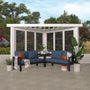 Load image into Gallery viewer, Ridgedale Modern Steel Cabana Pergola with Conversational Seating

