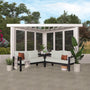 Load image into Gallery viewer, Ridgedale Modern Steel Cabana Pergola with Conversational Seating
