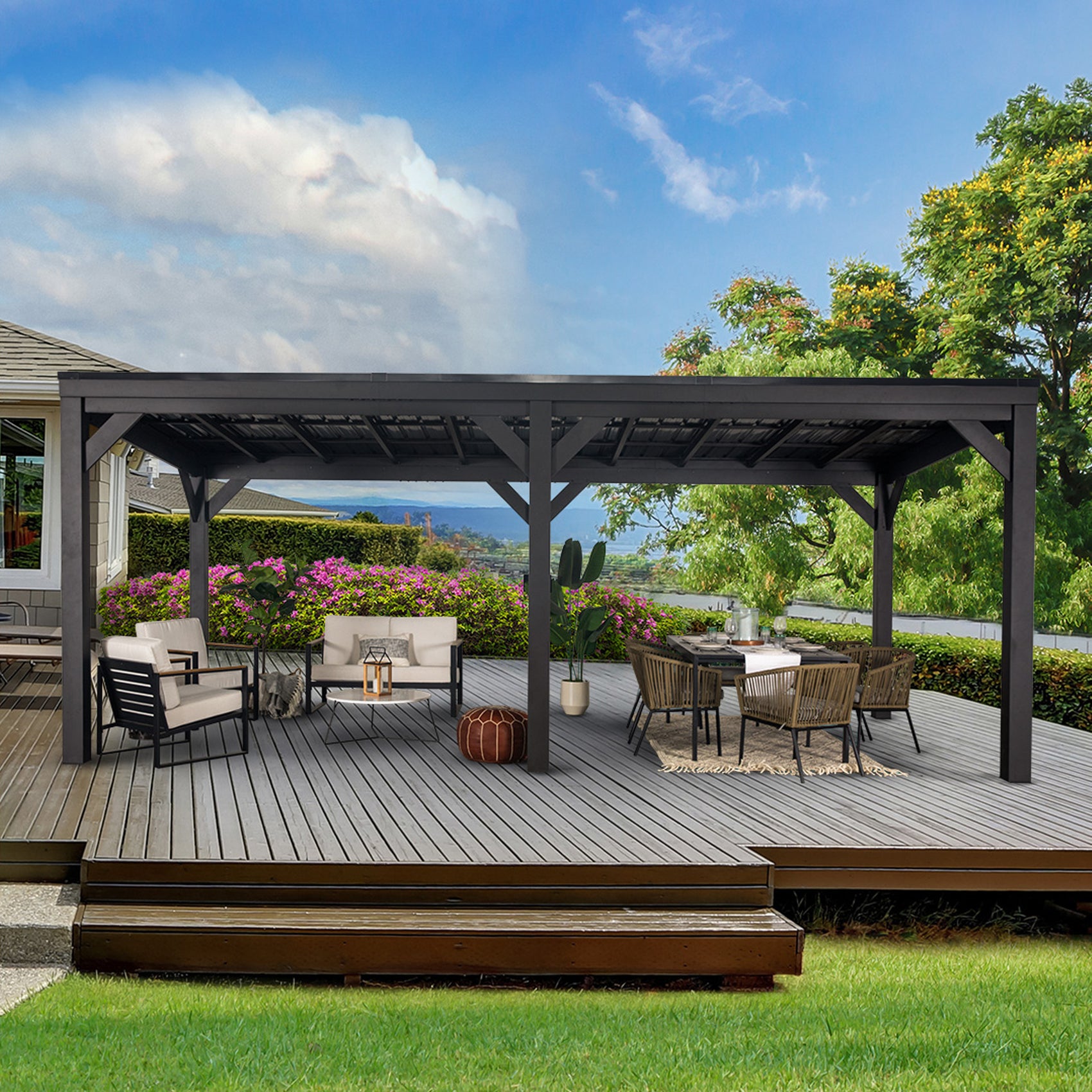 Stonebridge 20 x 9.5 Gazebo on deck