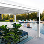 Load image into Gallery viewer, 14x10 Windham Modern Steel Pergola With Sail Shade Soft Canopy
