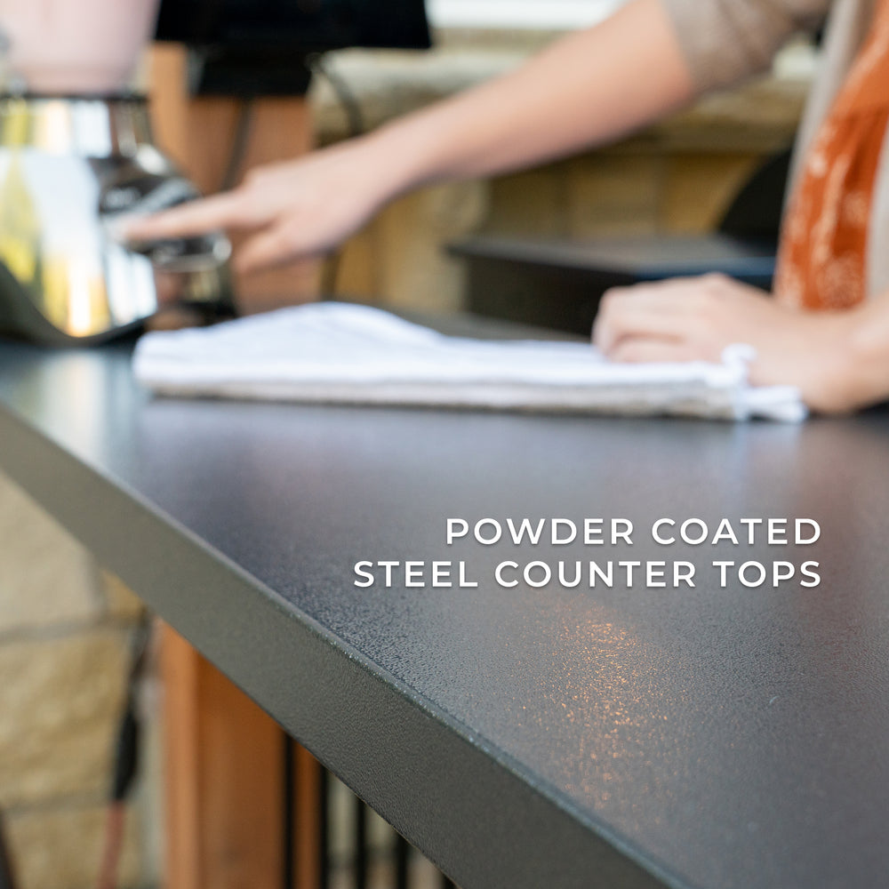Saxony XL Grill Gazebo Powder-Coated Steel Counter Tops