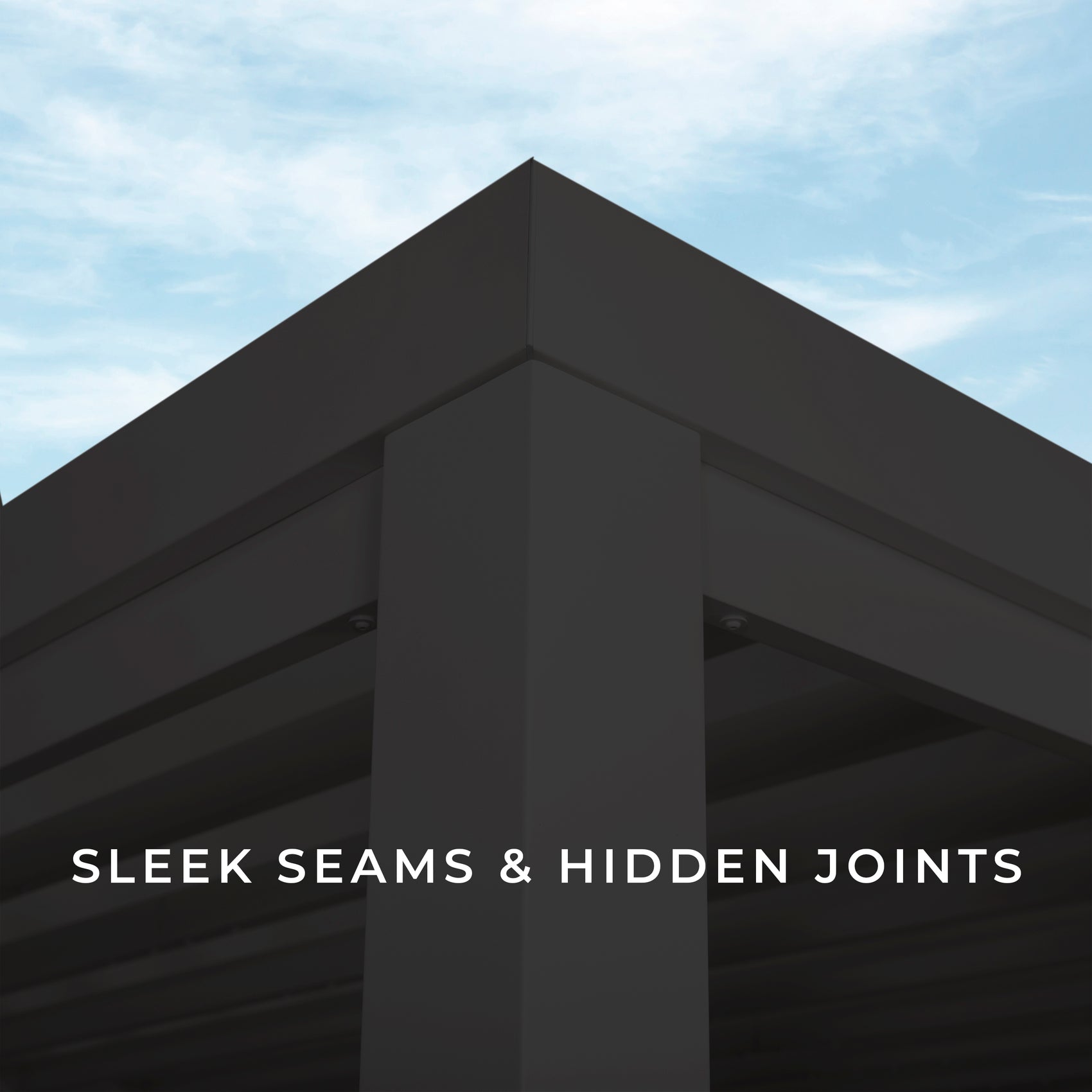 14x12 Trenton Modern Steel Pergola Hidden Joint