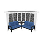 Load 3D model into Gallery viewer, Ridgedale Modern Steel Cabana Pergola with Conversational Seating - Augmented Reality
