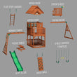 
                            
                              Load image into Gallery viewer, Skyfort II Swing Set Exploded View
                            
                          