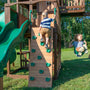 Load image into Gallery viewer, Skyfort With Tube Slide Wooden Swing Set Rock Wall

