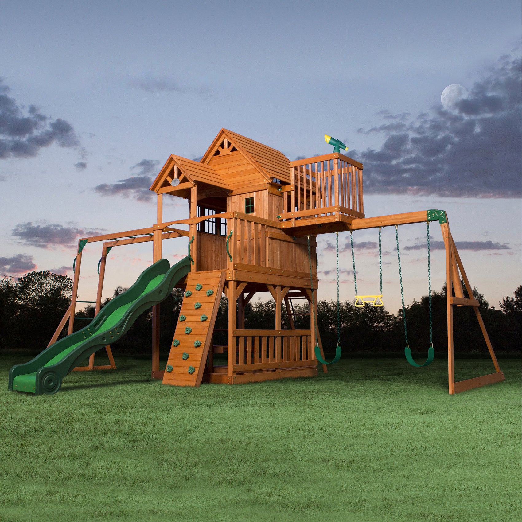 Skyfort II Swing Set  Evening