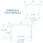 Load image into Gallery viewer, 14x10 Somerville Pergola Diagram
