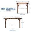 
                            
                              Load image into Gallery viewer, Somerville 14x10 Pergola Diagram
                            
                          