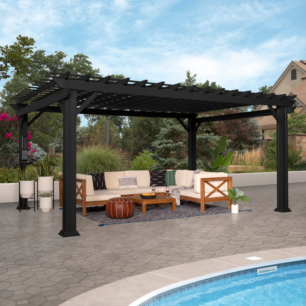 16x12 Stratford Traditional Steel Pergola Backyard Discovery