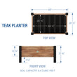 
                            
                              Load image into Gallery viewer, Teak Planter Diagram
                            
                          