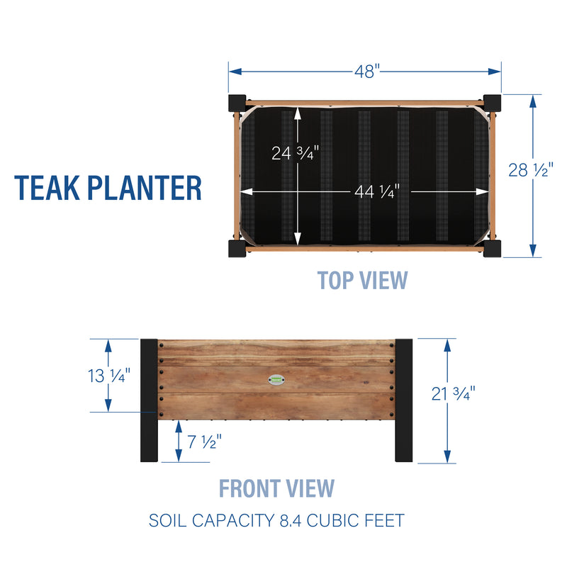 Planter 100% Authentic Teak Wood specifications