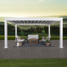 Load image into Gallery viewer, 14x12 Windham Modern Steel Pergola With Sail Shade Soft Canopy
