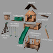 
                            
                              Load image into Gallery viewer, Woodridge Elite Swing Set Exploded View
                            
                          