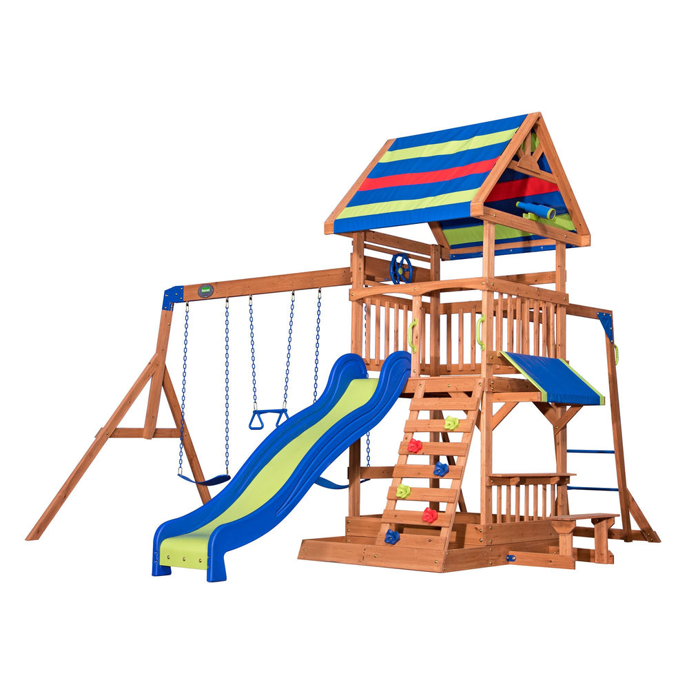Backyard Discovery Playsets - Beach Front Wooden Swing Set #features