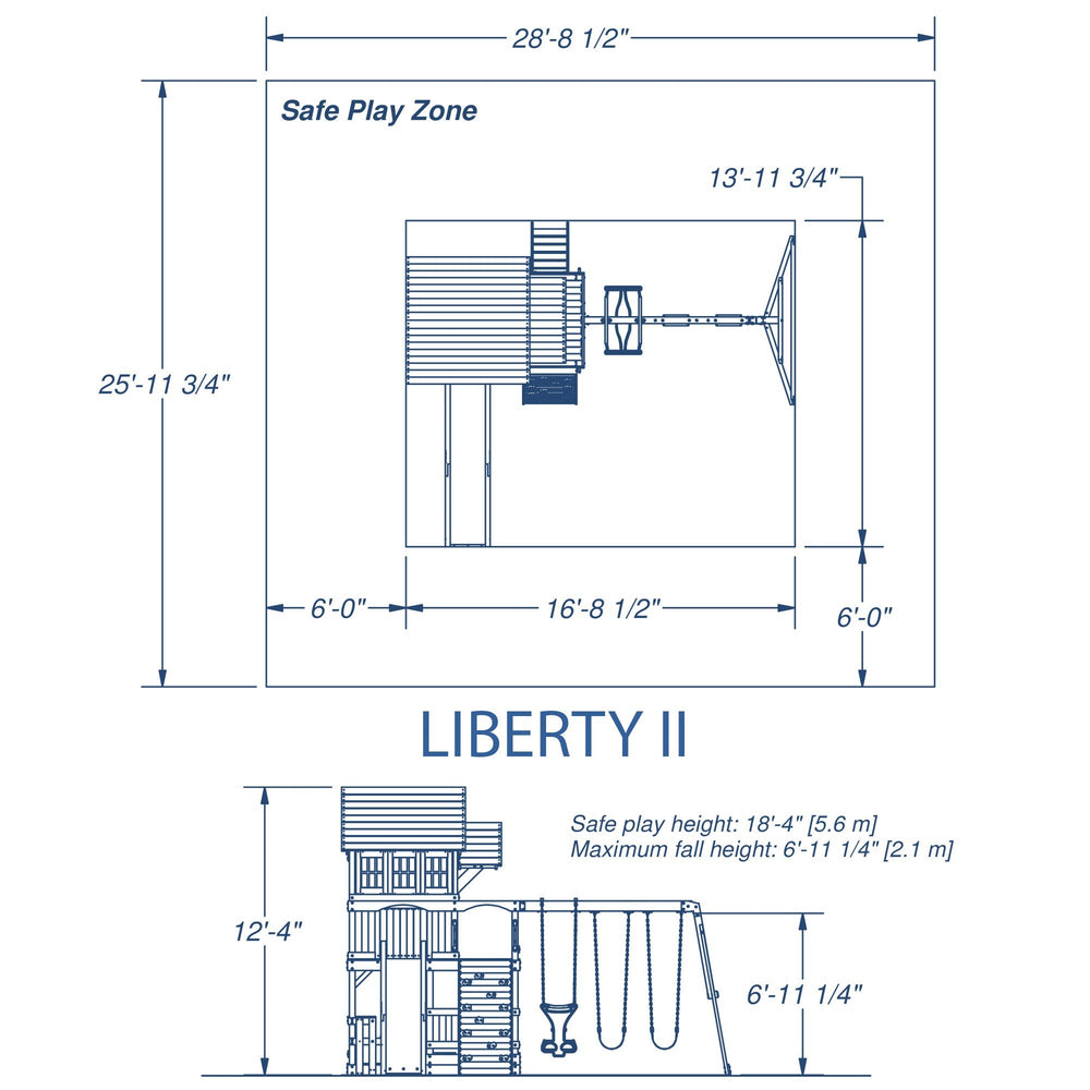 Backyard Discovery Playsets - Liberty II Wooden Swing Set #details